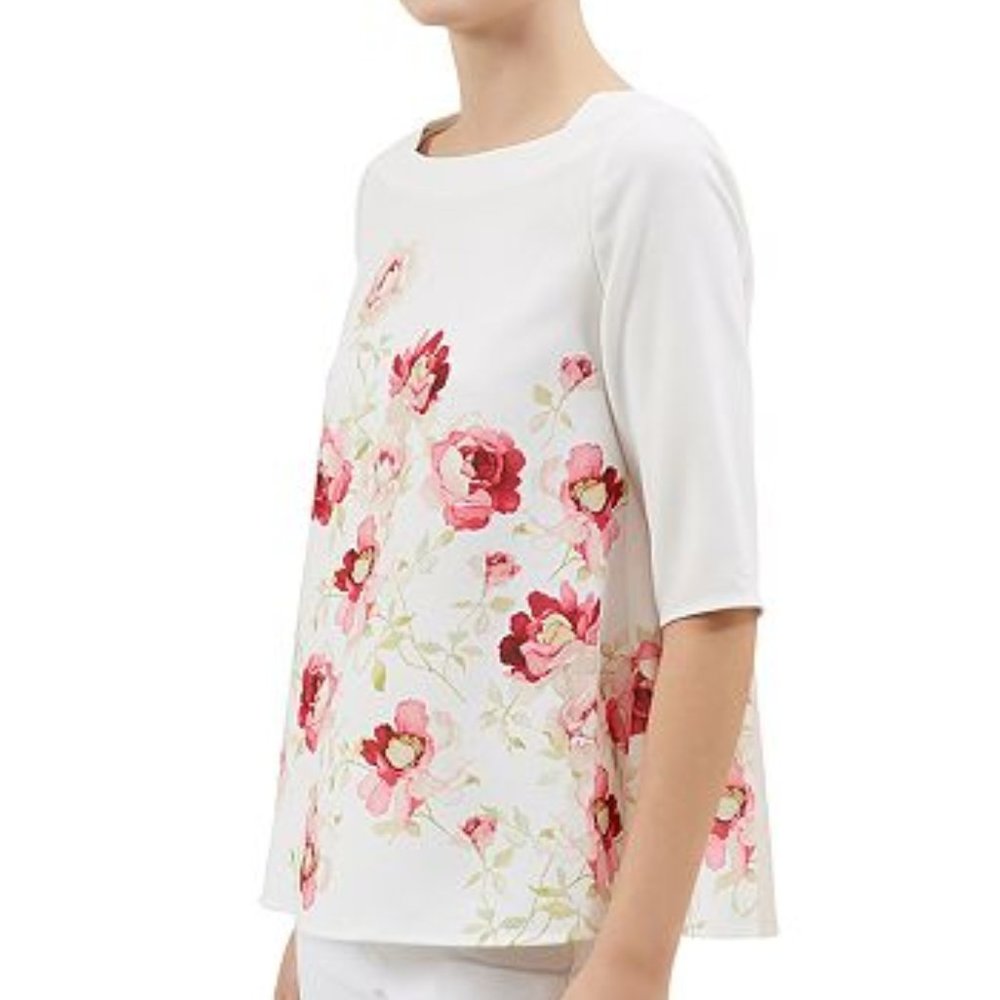 NWOT HOBBS London Rita Rose Print Top